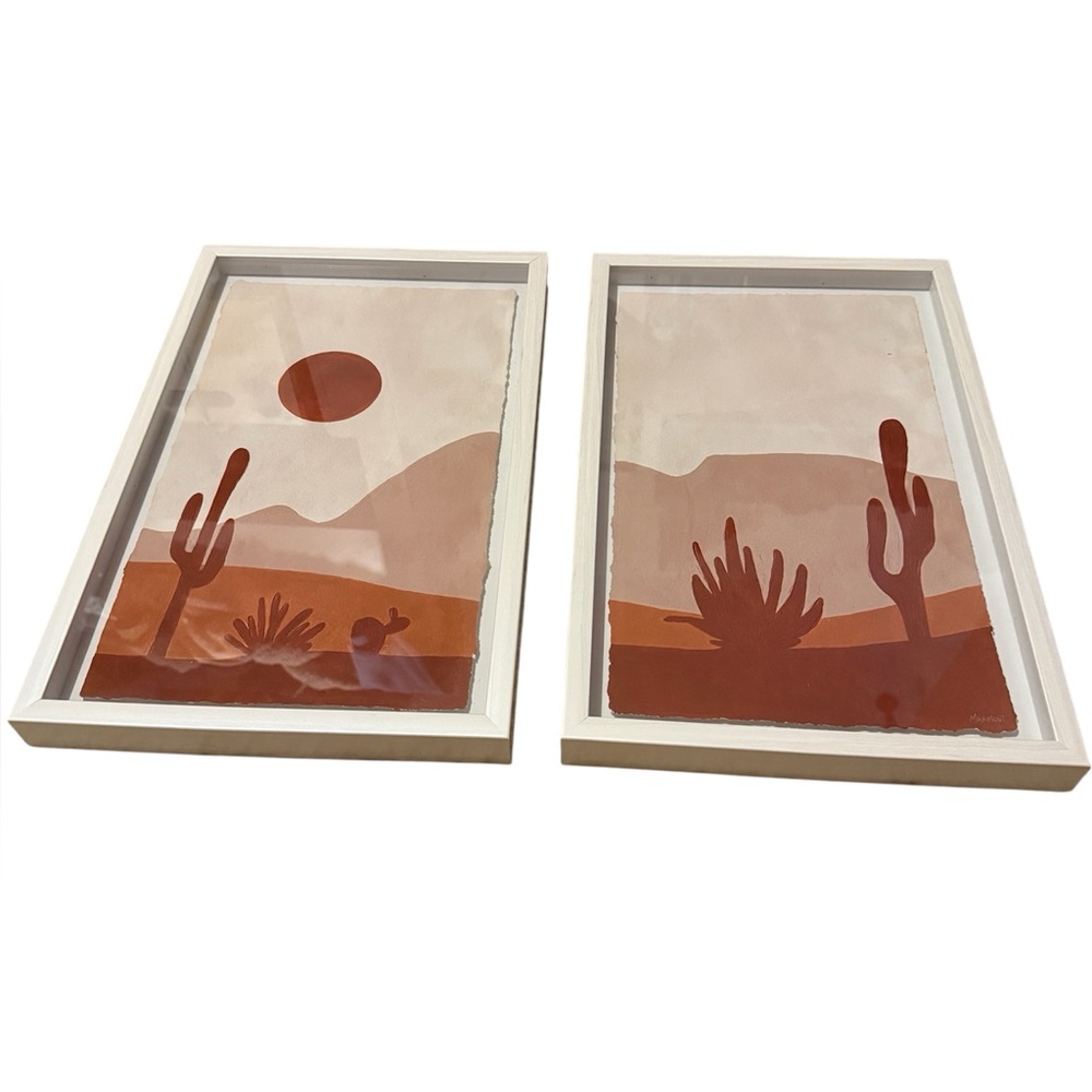 2- Desert Landscape Art Prints in Frames